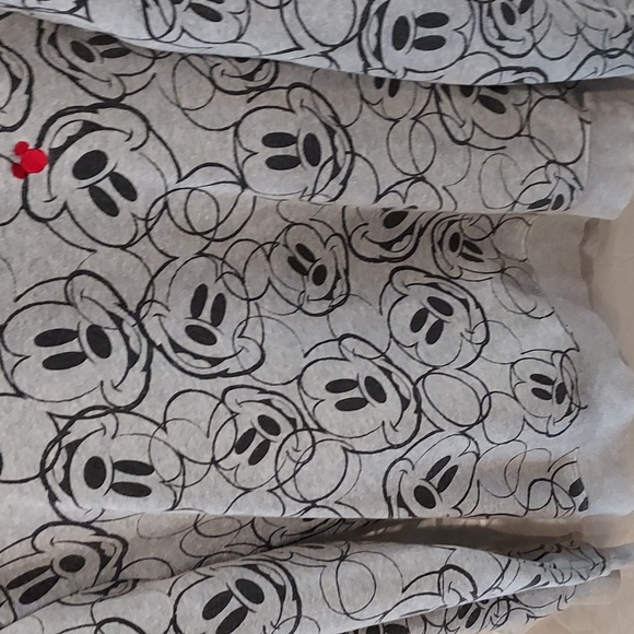 Disney Gray with Black Outlined Micky Mouses Red Embroidered Mickey Size Small - Picture 3 of 12